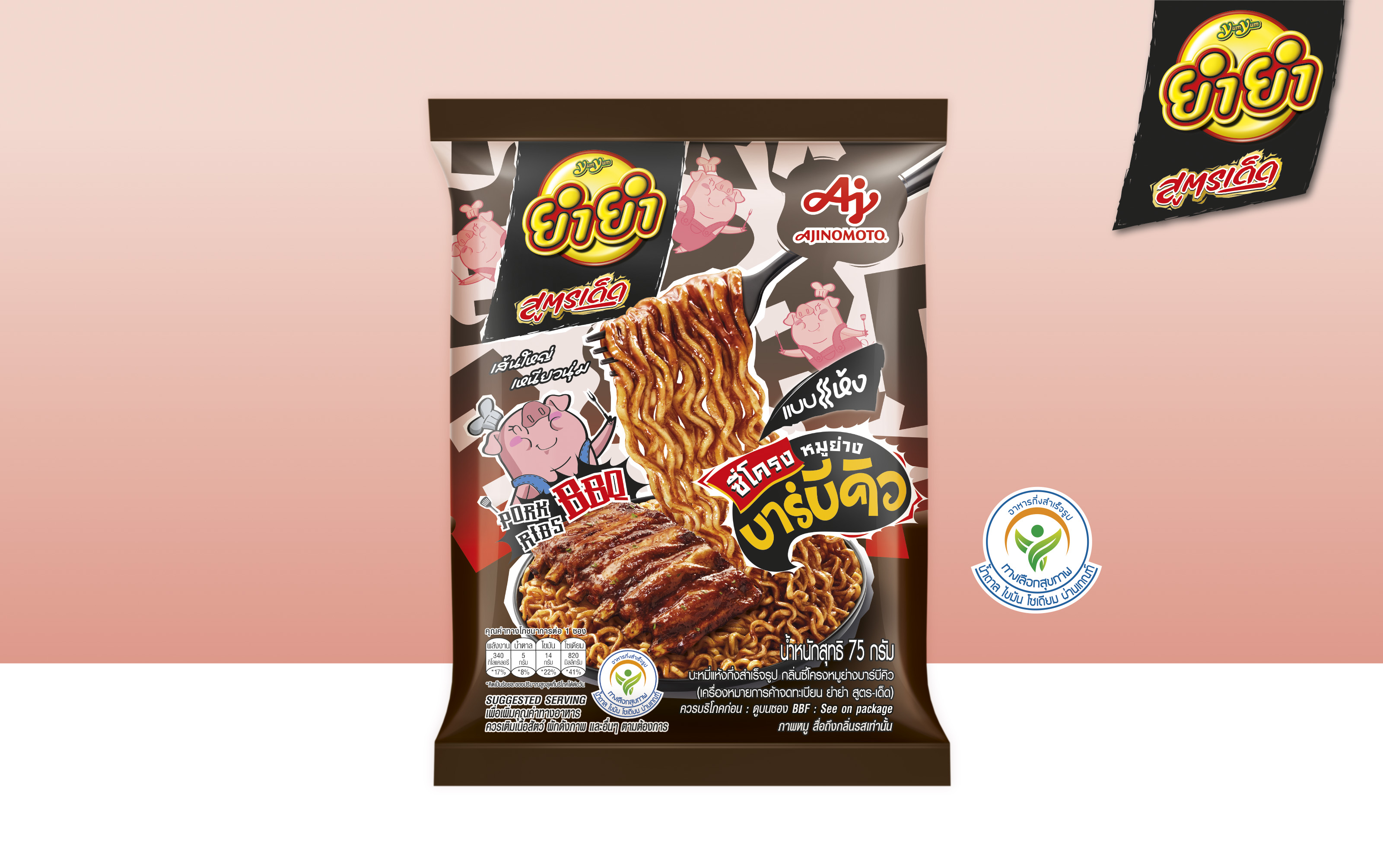ซี่โครงหมูย่างบาร์บีคิว-แบบแห้ง